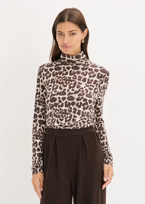 T-shirt manches longues en viscose douce et extensible, bonprix