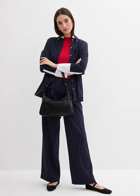 Pantalon à pinces en viscose mélangée, bonprix