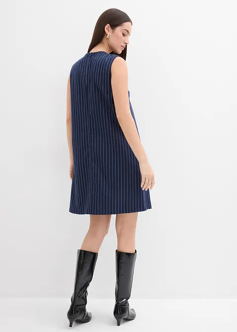 Robe courte à rayures tennis, viscose mélangée, bonprix