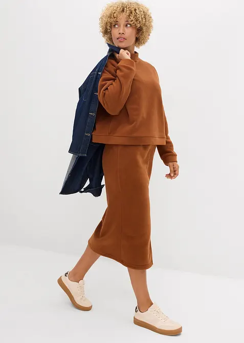 Midirock aus Polarfleece, bonprix