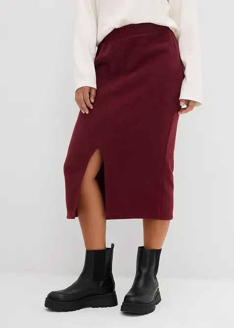 Jupe midi en polaire, bonprix