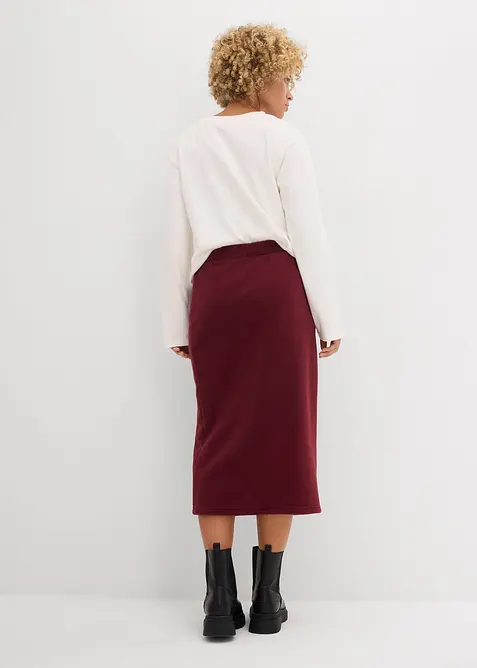 Jupe midi en polaire, bonprix