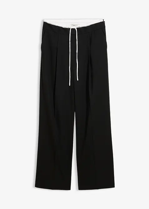 Pantalon large en viscose mélangée, bonprix