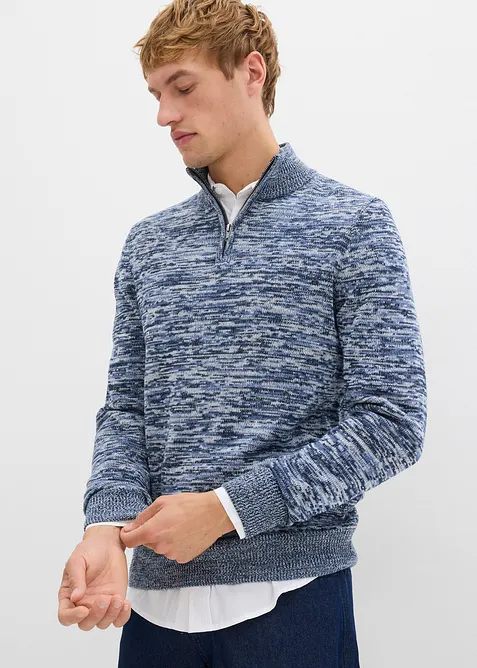 Pull camionneur chiné en coton mélangé, bonprix