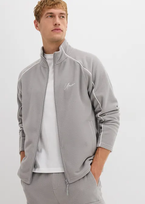 Wärmende Fleecejacke mit sportiven Details, bonprix