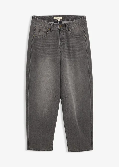 Jean barrel taille mi-haute, bonprix