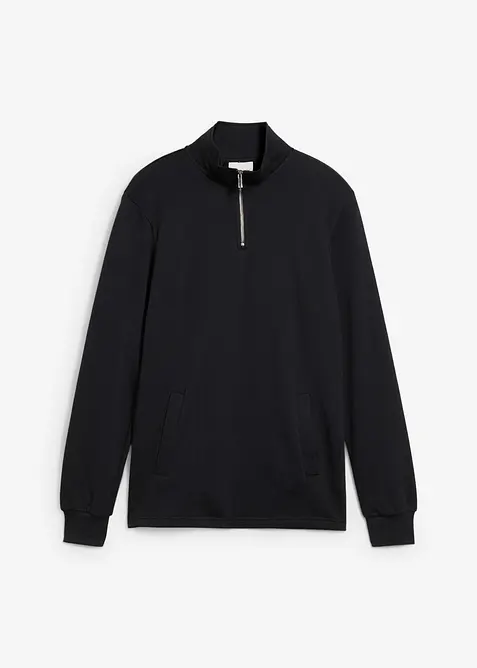 Sweatshirt mit praktischen Taschen und geradem Saum aus reiner Bio-Baumwolle, bonprix