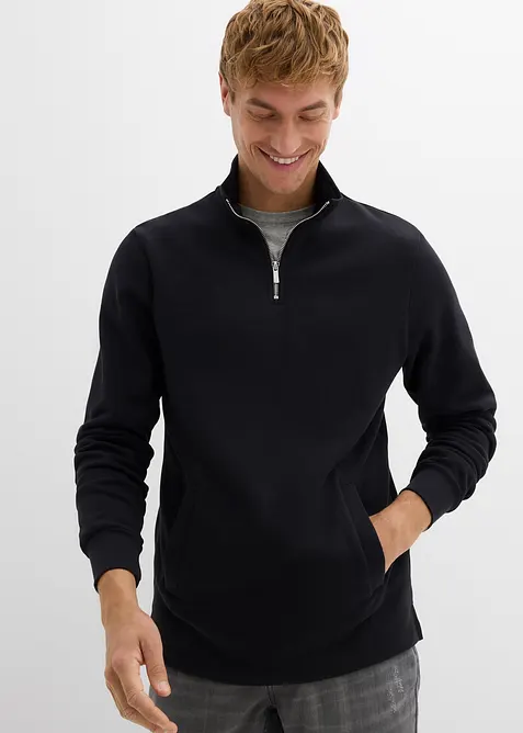 Sweatshirt mit praktischen Taschen und geradem Saum aus reiner Bio-Baumwolle, bonprix