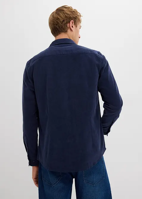 Chemise douce en velours de coton côtelé extensible, bonprix