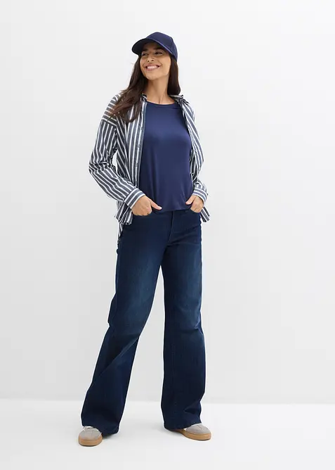 Oversize-Shirt aus fließendem Viskose-Elasthan-Mix, bonprix