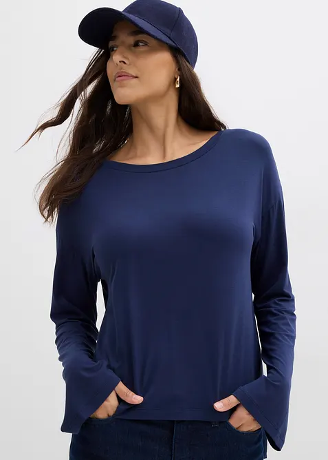 Oversize-Shirt aus fließendem Viskose-Elasthan-Mix, bonprix