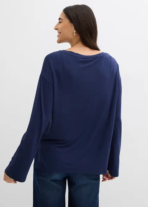 Oversize-Shirt aus fließendem Viskose-Elasthan-Mix, bonprix