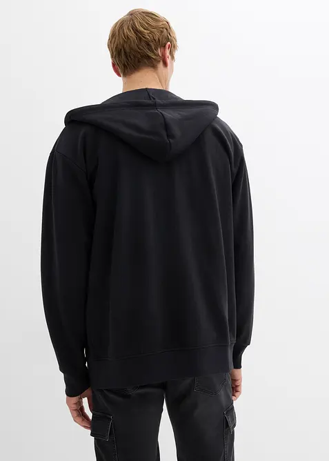Sweat zippé ample à capuche, bonprix