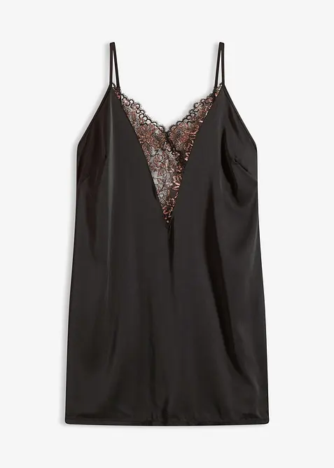 Négligé de satin à fil brillant, bonprix