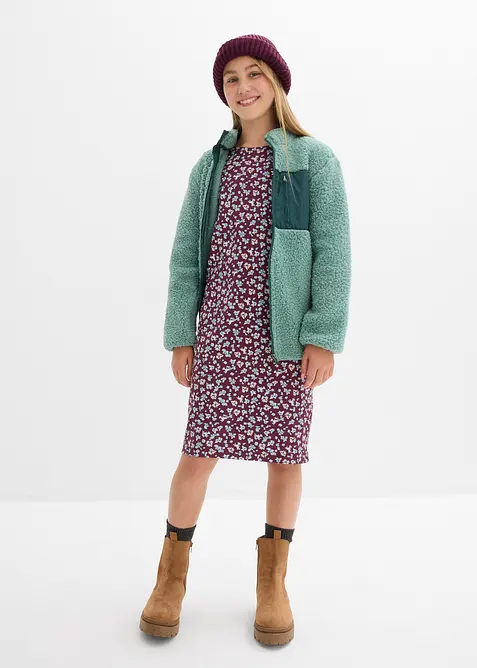 Robe en jersey côtelé 100% coton, bonprix