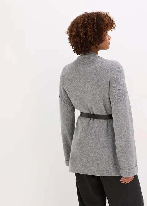 Kurzer Strick-Mantel mit Gürtel, bonprix