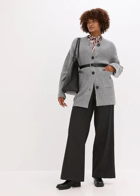 Kurzer Strick-Mantel mit Gürtel, bonprix