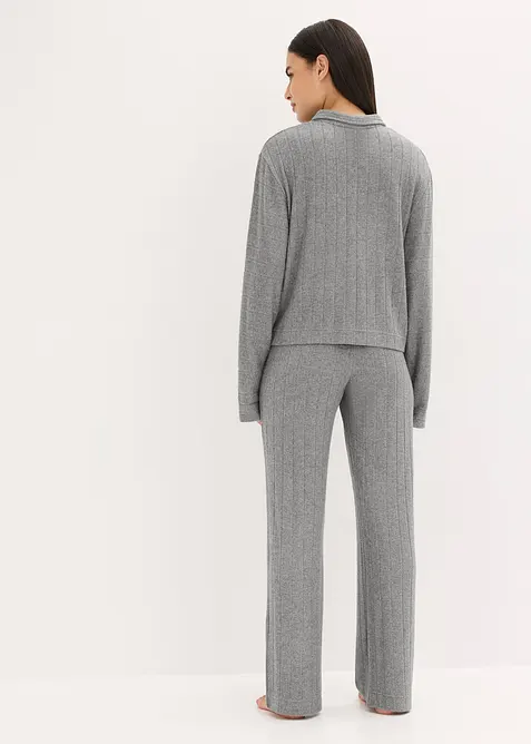 Weit geschnittener Loungewear Hausanzug aus weicher Rippe, bonprix