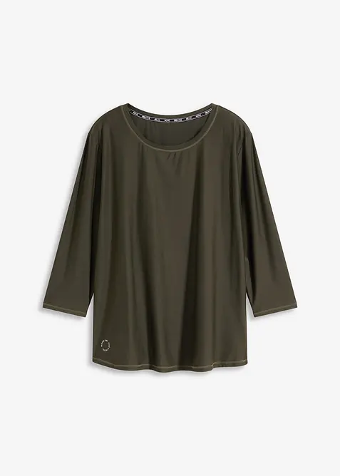 T-shirt technique ultra-doux à manches 3/4, séchage rapide, bonprix