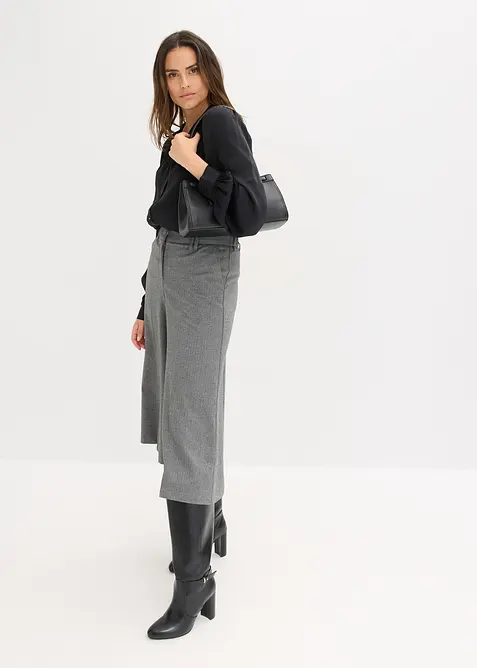 Satinbluse mit Spitzenbändern, bonprix