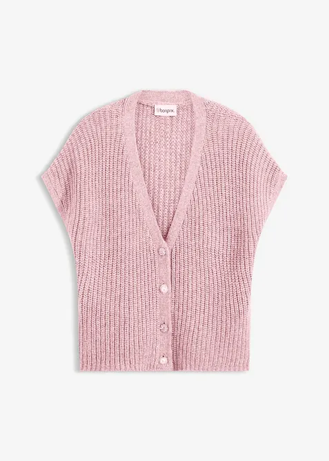 Strick-Weste mit dekorativen Knöpfen und Wollanteil, bonprix