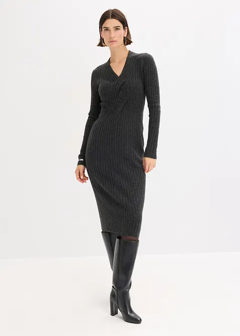 Strickkleid mit Wollanteil, bonprix
