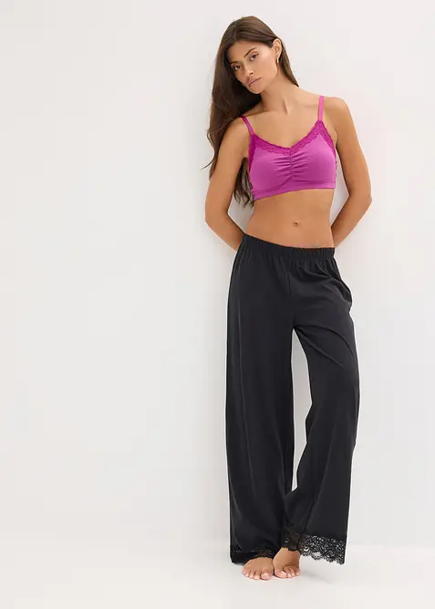 Brassière coton et dentelle, bonprix