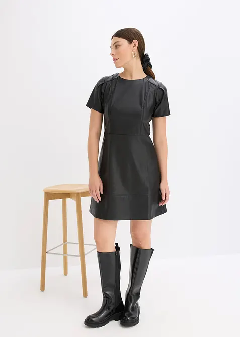 Robe courte enduite, bonprix