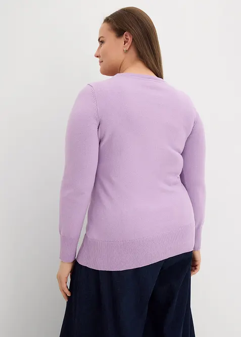 Basic Pullover mit recycelter Baumwolle, bonprix