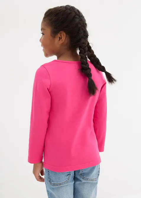 Lot de 2 T-shirts manches longues 100% coton, bonprix