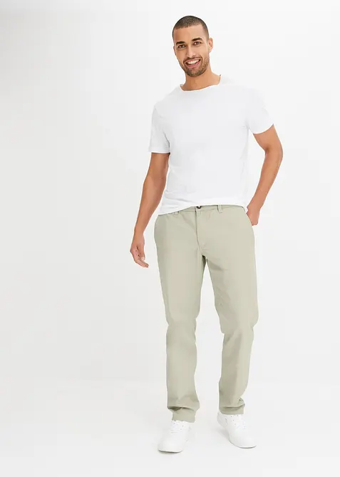 Relaxed Fit Stretch-Chinohose mit Bio Baumwolle, Straight, bonprix
