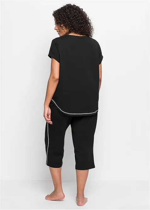 Capri Pyjama aus reiner Bio-Baumwolle, bonprix