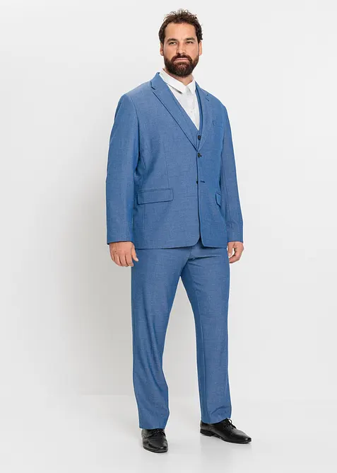 Costume 3 pièces avec gilet croisé, Regular, bonprix