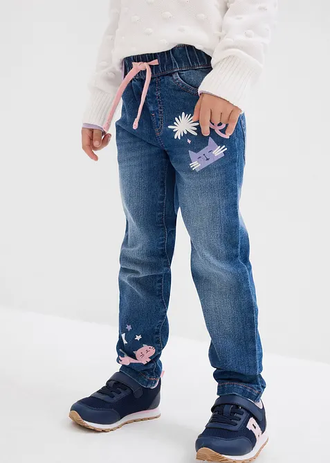 Jean droit, taille mi-haute, bonprix