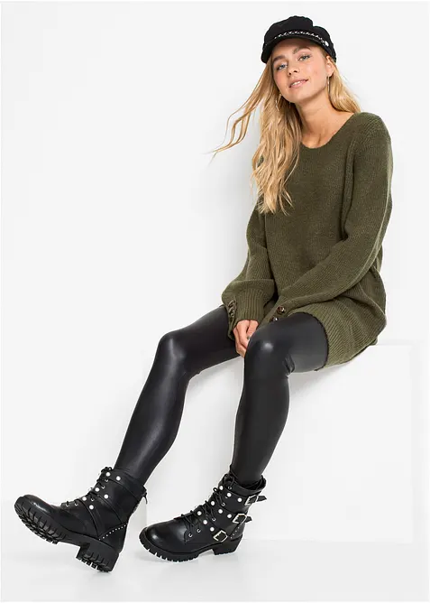 Pull long à boutons, bonprix