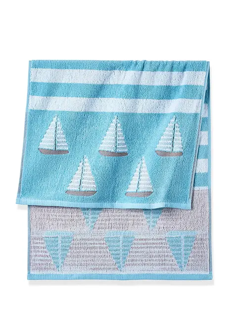Serviette de toilette motif bateau, bonprix