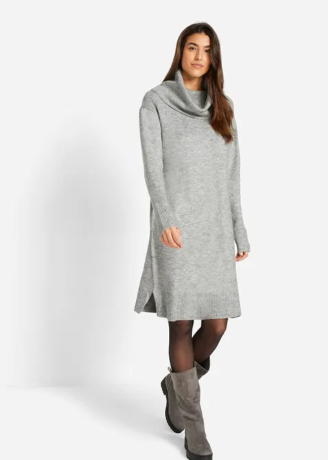 Oversize-Strickkleid mit Rollkragen, bonprix