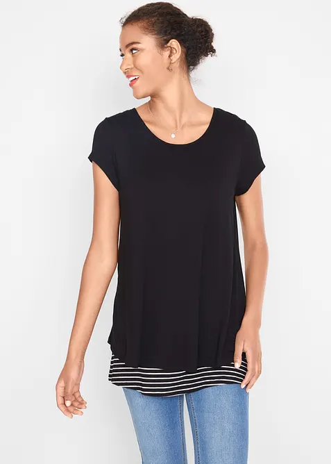 2-in-1 Umstands- und Stillshirt aus Viskose, bonprix