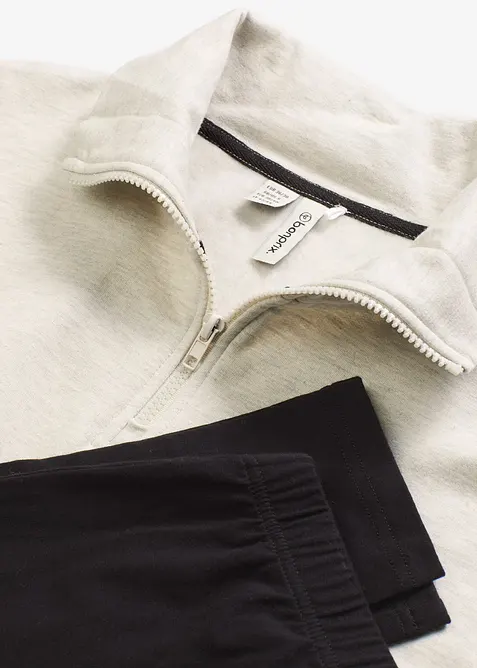 Loungewear Sweat Hausanzug mit Leggings, bonprix