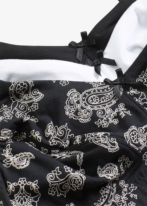 Lot de 3 soutiens-gorge coton sans armatures, bonprix