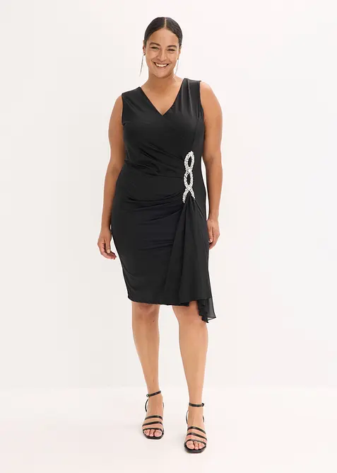 Robe en jersey avec une application en strass, bonprix