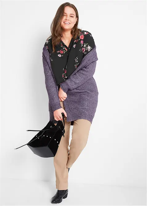 Longbluse aus fließender Viskose, bonprix