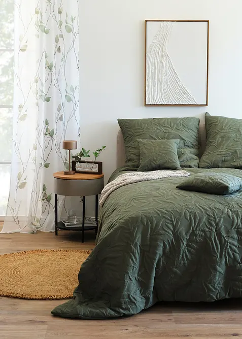 Taie d’oreiller avec motif feuillage, bonprix