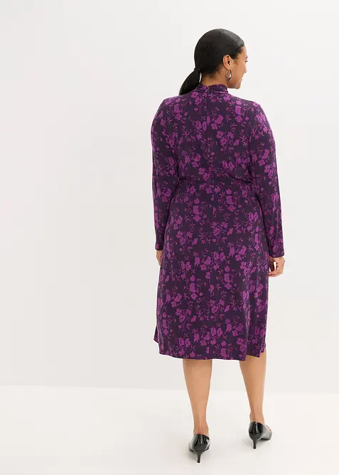 Robe midi à col montant, bonprix