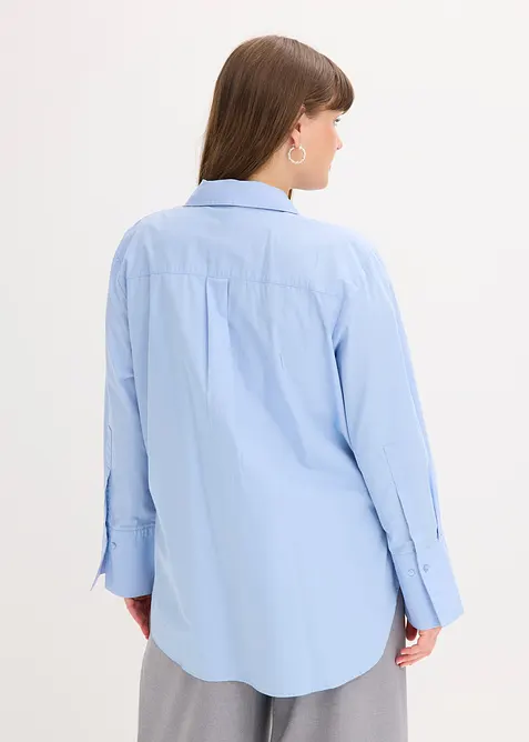 Chemisier à col lavallière 100 % coton, bonprix