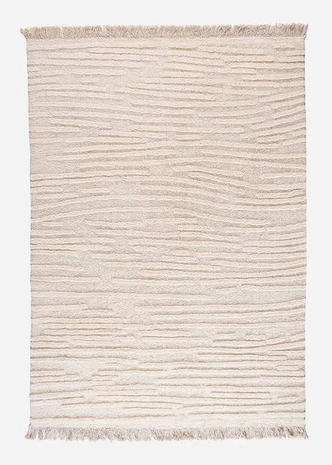 Tapis kilim à relief et franges, bonprix