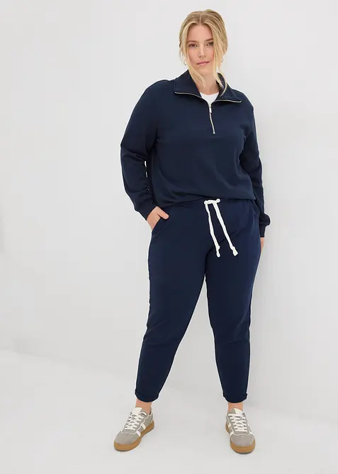 Pantalon en molleton, taille élastiquée, bonprix