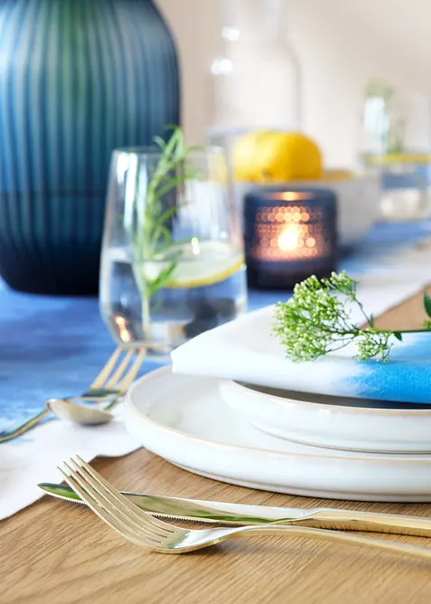 Lot de 4 serviettes en coton, bonprix