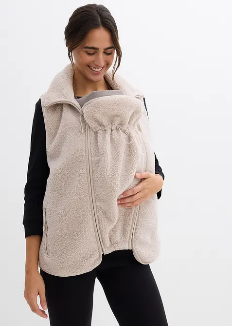 Gilet sans manches de grossesse et de portage en sherpa douillette, bonprix