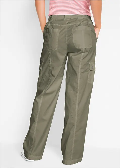 Cargohose aus Baumwolle, Mid Waist, bonprix